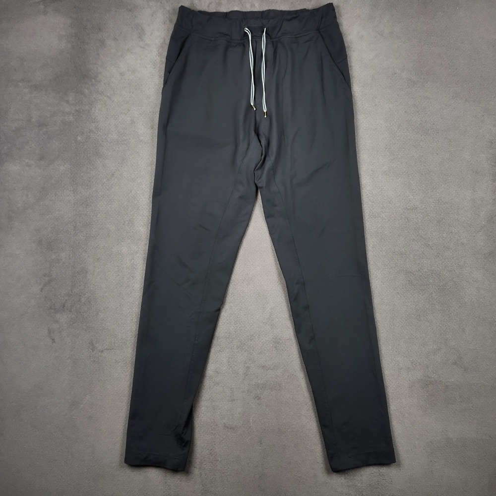 Lululemon Discipline Pant Mens Large Black Tapered Drawstring Sweatpants 33x35